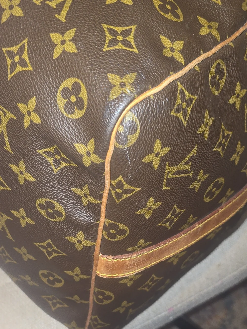 Authentic Louis Vuitton Keepall Bandoulière 60 Monogram Duffel Travel Bag Strap